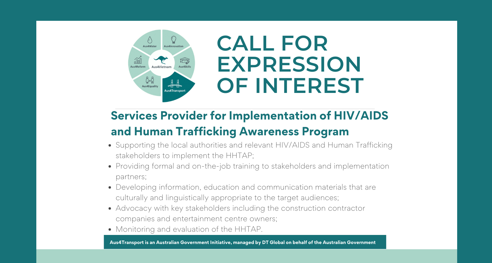 Aus4Transport - Services provider HIV-AIDS and Human Trafficking Awareness program